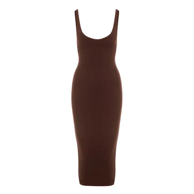 NAKED WARDROBE NW SCULPT TANK MIDI DRESS