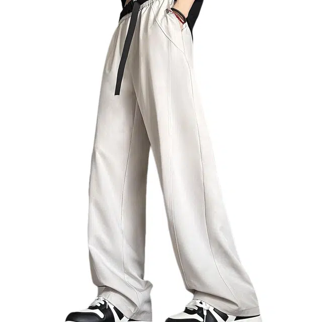 颂希尔 冰感直筒裤百搭垂感冰丝拖地休闲裤 男女同款