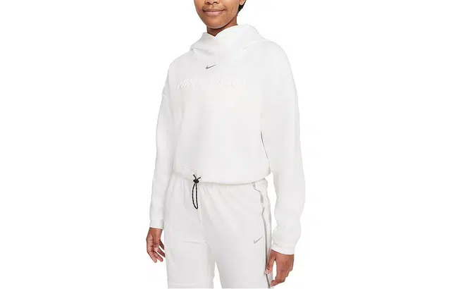 Nike Pro Logo Hoodie White