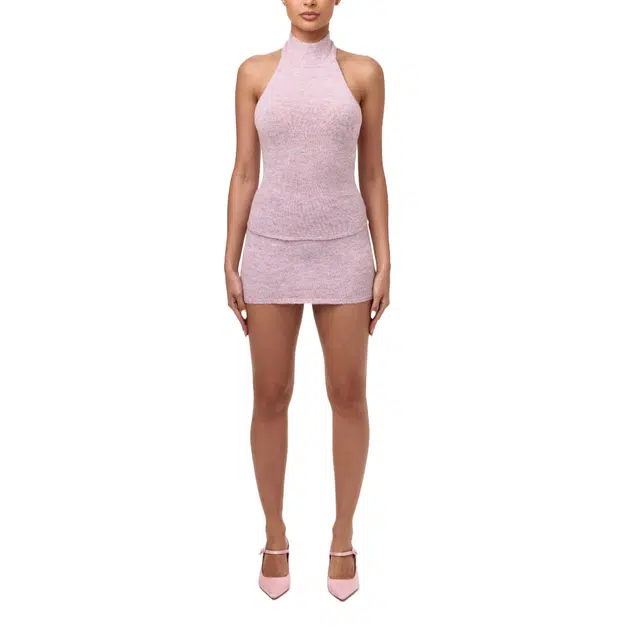 NAKED WARDROBE Boucl Knit Mini Skirt Knits