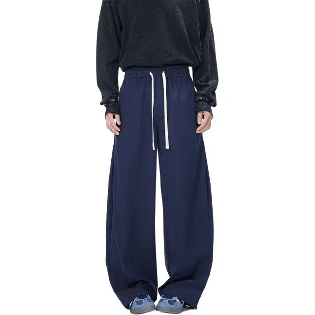 童先森 美式潮牌宽松舒适个性时尚柔软亲肤阔腿休闲裤 男款