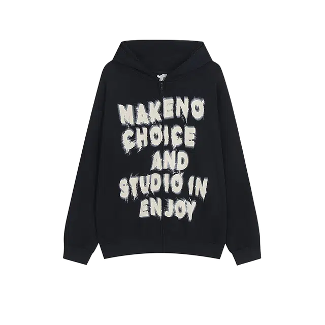 奇迹街区 美式潮牌设计感宽松百搭休闲连帽卫衣 男女同款