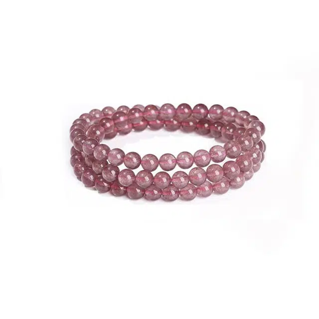 【福气满满】 郁馨 暴富本命年转运新中式嫩粉甜美可爱温柔招桃花 幸福好运 草莓晶 手串 男女同款情侣款