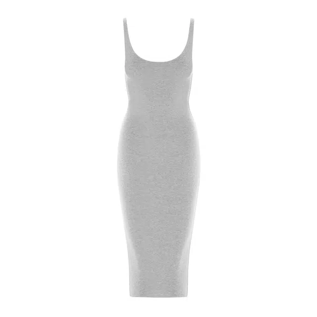 NAKED WARDROBE NW SCULPT TANK MIDI DRESS