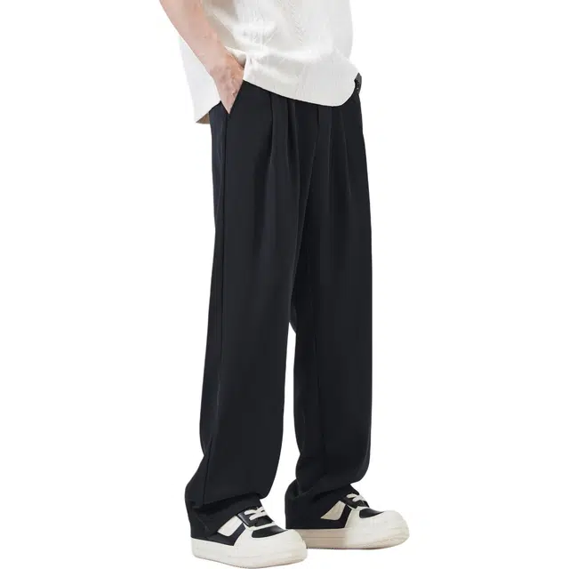 独驰 薄款宽松垂感简约直筒裤休闲裤 男女同款