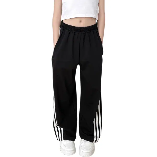 泰迪珍藏长裤 潮流舒适百搭简单简约洋气 黑色条纹 中小童