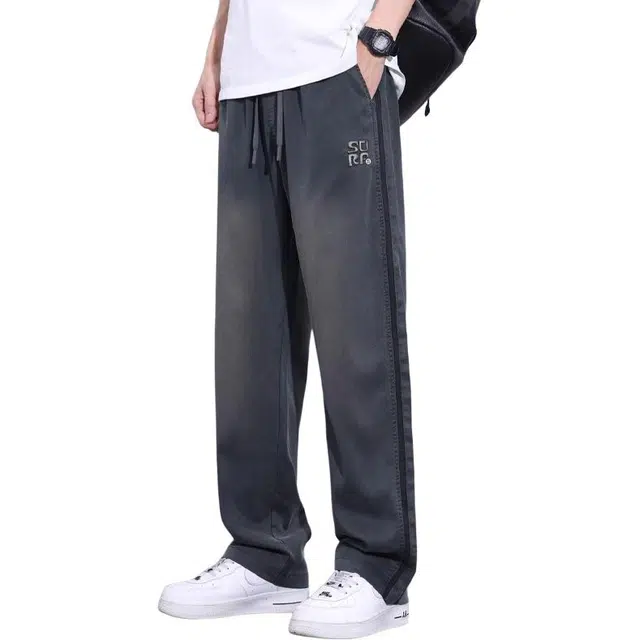 童先森 垂坠感牛仔裤宽松直筒阔腿潮流薄款夏季休闲裤 男款