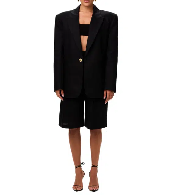 NAKED WARDROBE Linen Suited Blazer