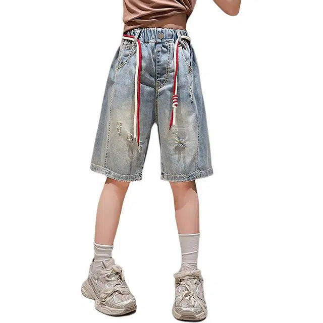 泰迪珍藏 洋气亲肤舒适短裤 中小童 蓝色