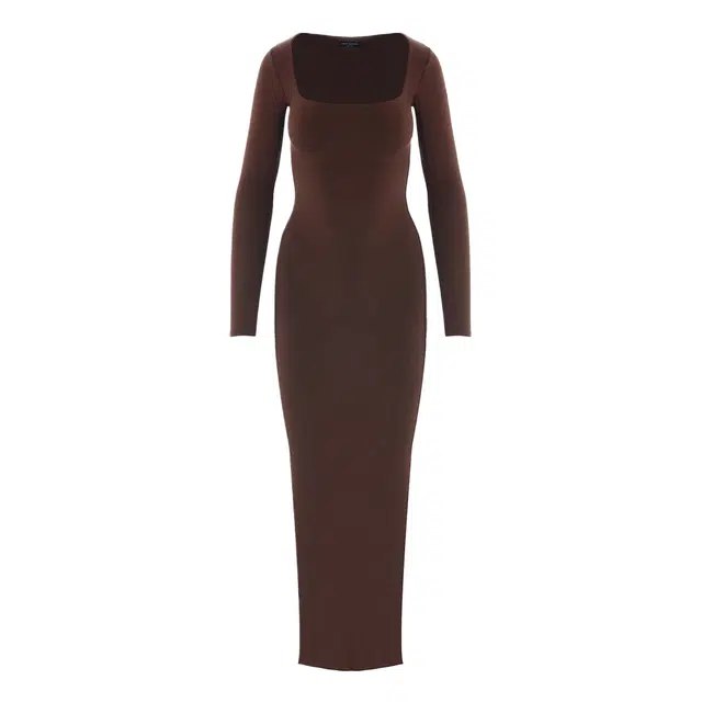 NAKED WARDROBE NW Square Maxi Dress Curve