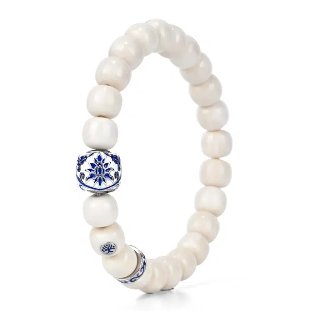 钰澜文玩 【青韵】新中式国潮 隔珠搭配款盘玩佛珠转运珠#好运 猛犸 手串 男女同款情侣款