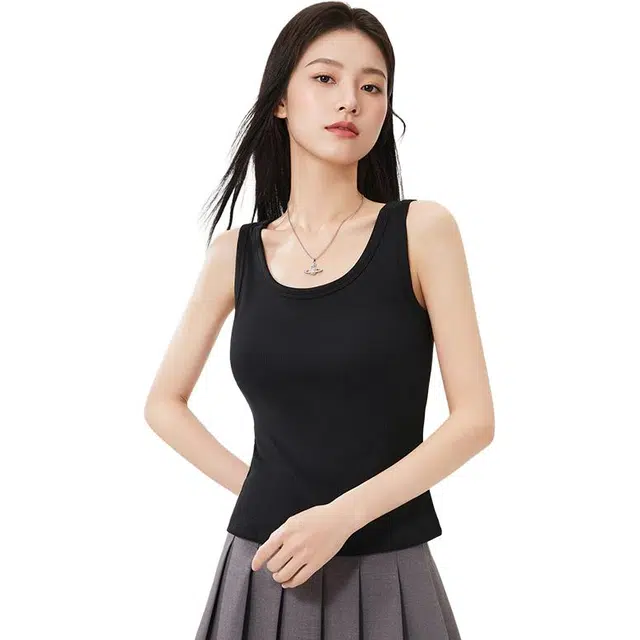 爱依服 简约纯色时尚背心 女款