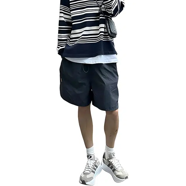 单爵 户外宽松日系速干复古流行机能抽绳休闲短裤 男女同款