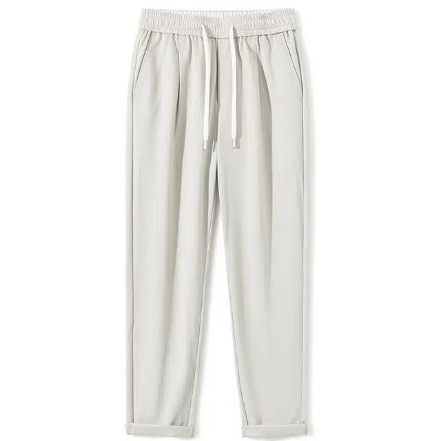 童先森 莱赛尔薄款宽松直筒百搭锥形长裤休闲裤 男款