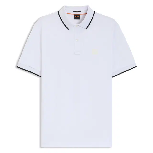 HUGO BOSS Stretch-Cotton Slim-Fit Polo Shirt With Logo Patch Polo