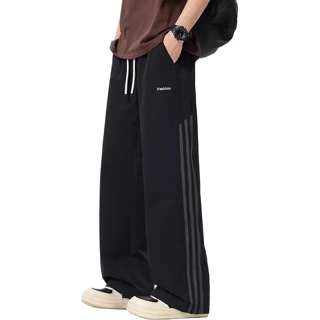 童先森 美式潮牌宽松舒适运动直筒休闲裤 男款