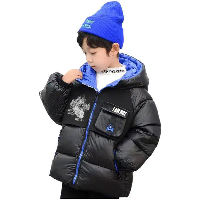 十月妈咪 外套休闲连帽棉衣棉服 儿童款