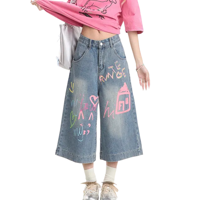 么宁 宽松休闲舒适牛仔短裤 女款