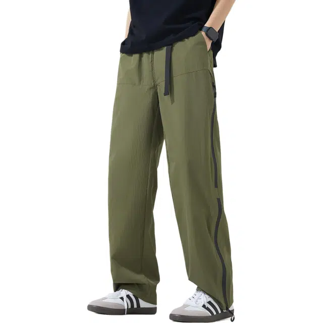 隐狼世家 户外旅行登山潮牌宽松直筒运动休闲裤 男款