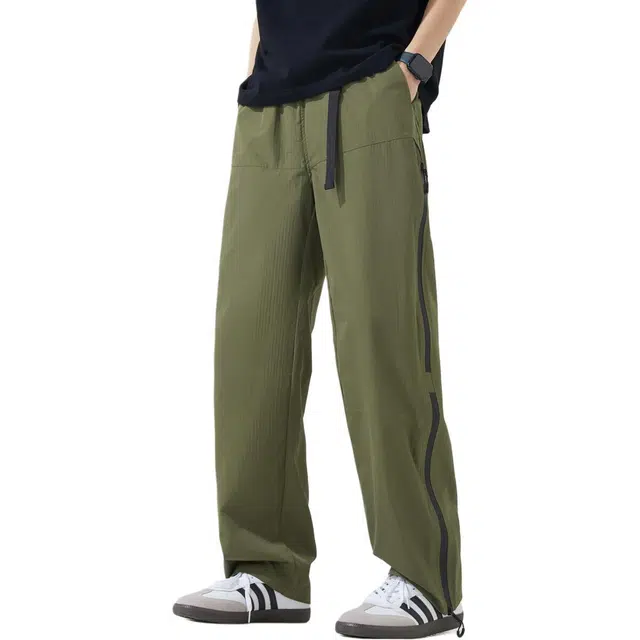 童先森 户外旅行登山潮牌宽松直筒运动休闲裤 男款