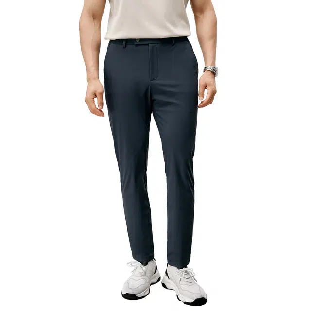 丹宁哲学 超薄四面弹无束缚零压两侧松紧长裤休闲裤 男款