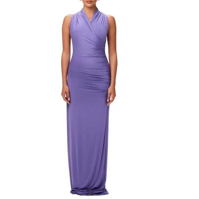 NAKED WARDROBE Smooth Sleeveless Overlay Maxi Dress