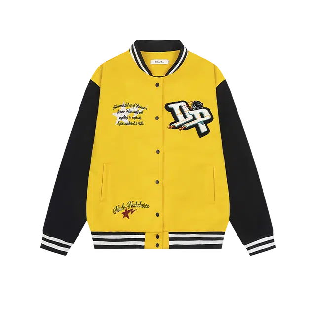 奇迹街区 美式潮牌棒球服复古宽松潮流情侣夹克 男女同款
