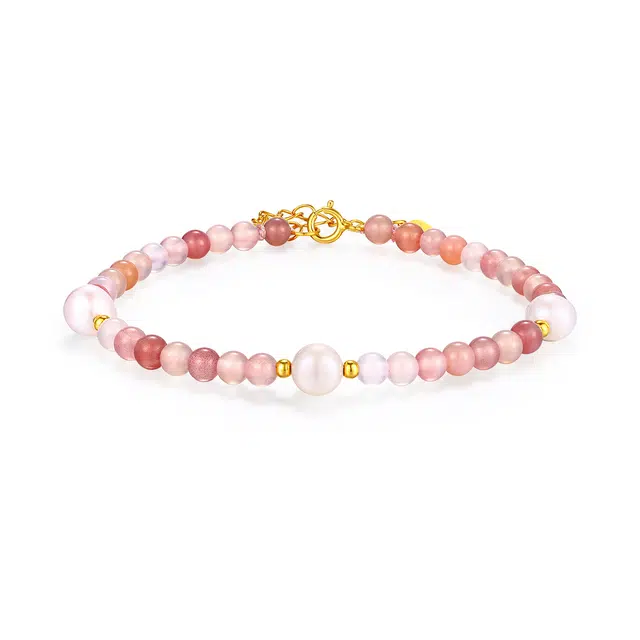 老庙 梦幻多巴胺设计 甜美精致轻奢气质简约百搭#好运 玛瑙 手串 女款