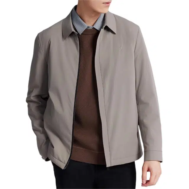 梦特娇 行政商务通勤百搭休闲翻领夹克 男款