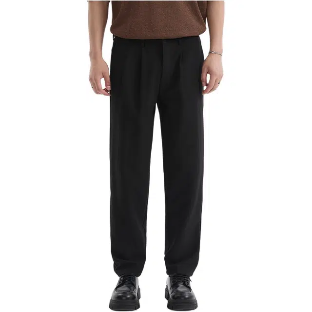 独驰 凉感直筒美式宽松商务透气裤子休闲裤 男女同款