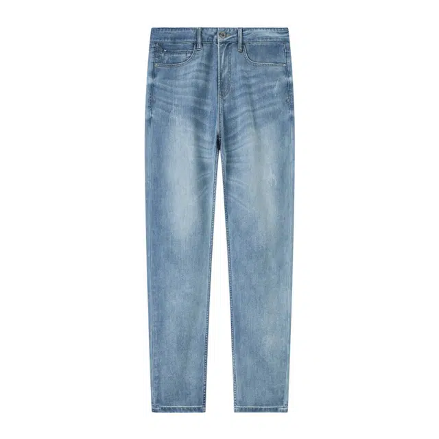 九牧王男裤专家 风洞系列 休闲时尚纯色牛仔裤 男款 浅蓝