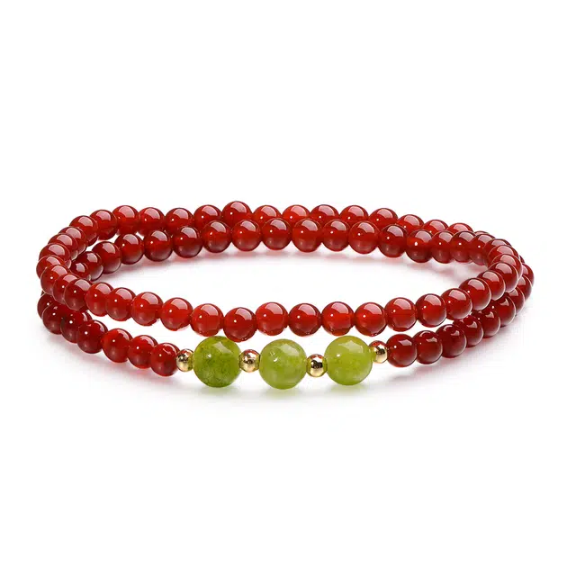 【灵隐上上签三生三世】 周帝王 鸿运当头财运亨通国风纳福新中式复古佛珠转运珠小众高级感通勤百搭#好运 玛瑙 手串 男女同款情侣款