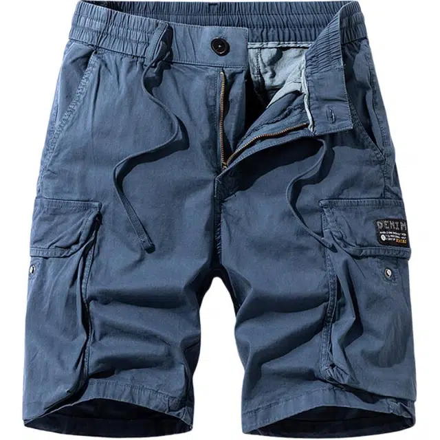 太子龍 男士日系复古宽松弹力五分裤户外百搭运动多口袋工装休闲短裤 男女同款