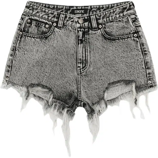 SMFK Dust Grey Denim Shorts