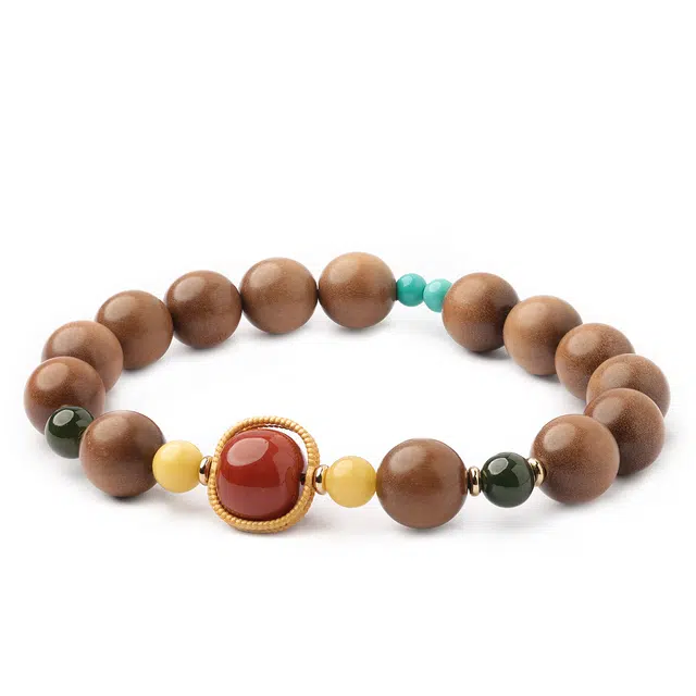 三檀小舍 老料檀香国风新中式复古风转运 单圈小众简约高级轻奢礼盒#好运 檀木 手串 女款