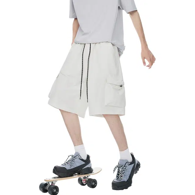 颂希尔 户外工装速干美式时尚潮牌宽松休闲短裤 男女同款