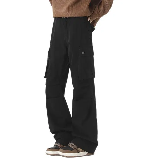 童先森 美式复古百搭宽松设计休闲裤 男款