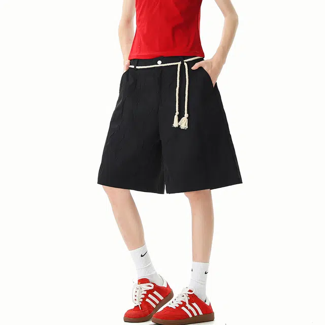 颂希尔 潮牌宽松简约百搭舒适运动日常五分休闲短裤 男女同款