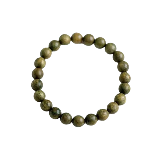 【高品质】 缇克玺 平安喜乐 文玩佛珠 转运珠串珠 新中式复古国潮手饰 文艺简约风 招财纳福 单圈#好运 绿檀 手串 男女同款情侣款