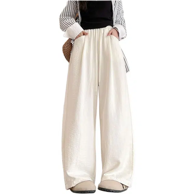 思蓓儿 设计感山本裤女春夏高腰显瘦阔腿裤小个子休闲裤 女款