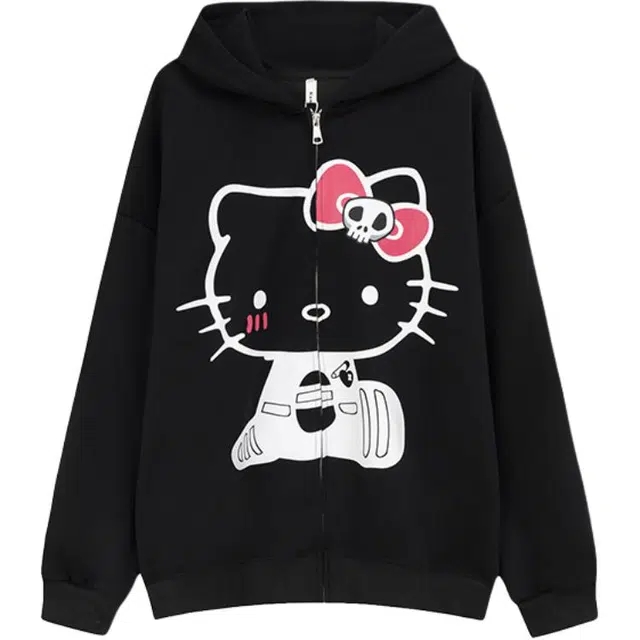 奇迹街区 美式潮牌感宽松百搭情侣休闲外套连帽长袖卫衣 男女同款