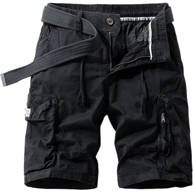 太子龍 潮牌复古机能风设计拉链多口袋百搭宽松工装短裤 男女同款