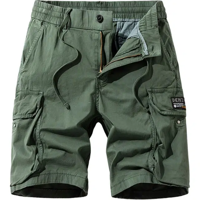 太子龍 男士日系复古宽松弹力五分裤户外百搭运动多口袋工装休闲短裤 男女同款