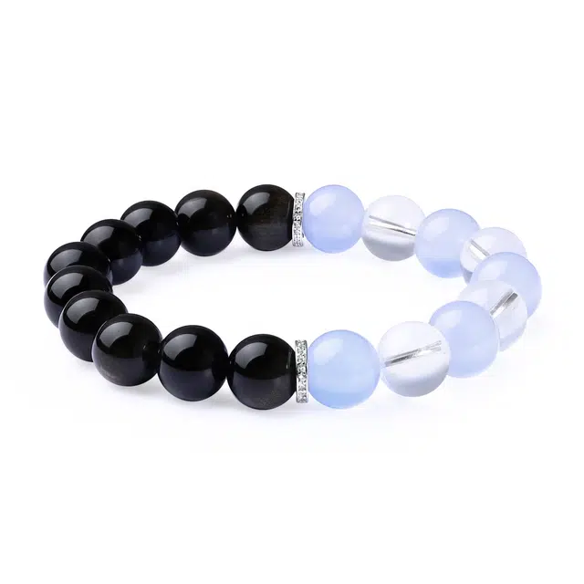 老庙 【升职加薪 前程似锦】梦幻国潮转运珠 新中式时尚设计精致轻奢高级感简约百搭#好运 黑曜石 手串 女款