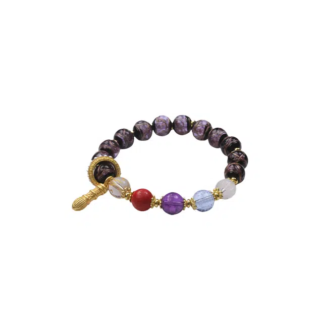 大唐国鼎 文昌笔路路通新中式复古风小众设计优雅国潮 精致纹理旺事业学业本命年财运 好运 琉璃 手串 女款