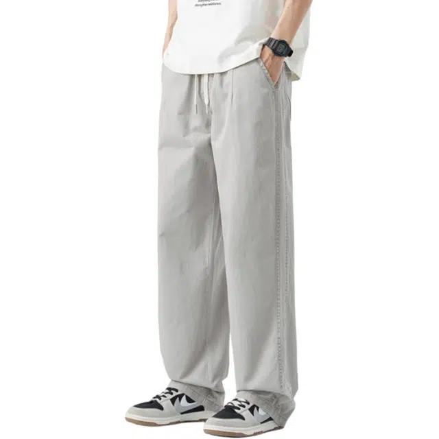 童先森 直筒简约宽松舒适休闲裤 男款