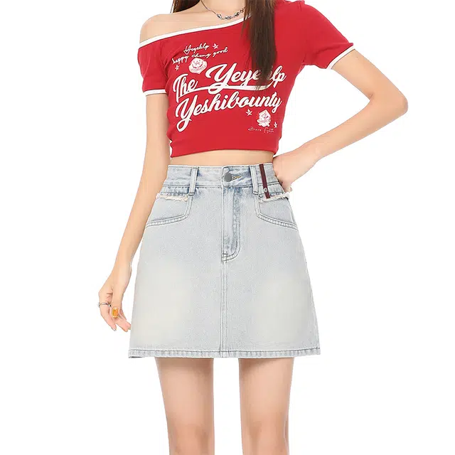 玫丝朵 高修显瘦舒适百搭牛仔短裙 女款