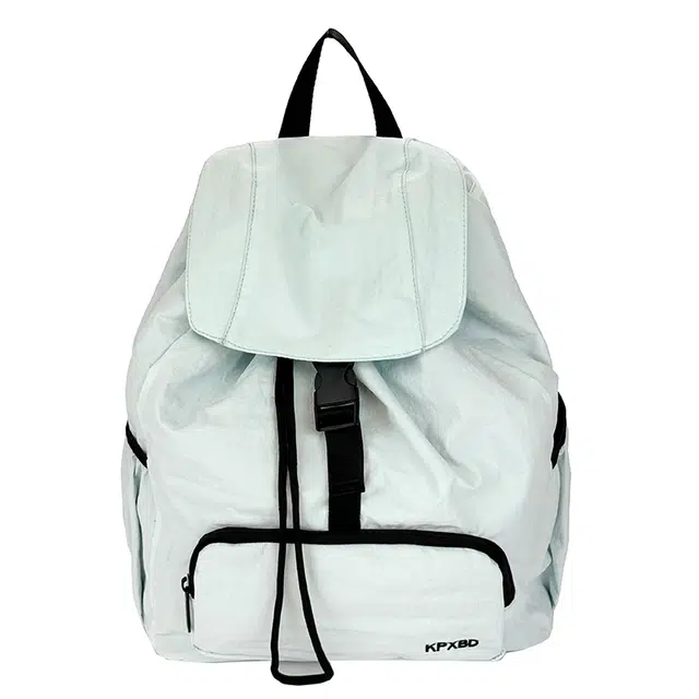 笛贝嘉 日系简约大容量旅行纯色 尼龙 双肩包 常规 男女同款情侣款 多色