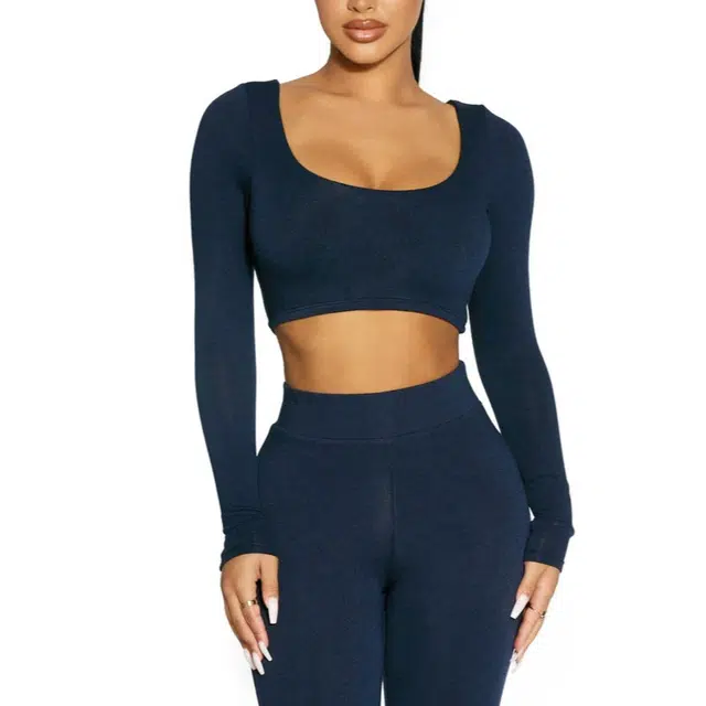 NAKED WARDROBE NW Scoop Sculpt Crop Top NW Collection
