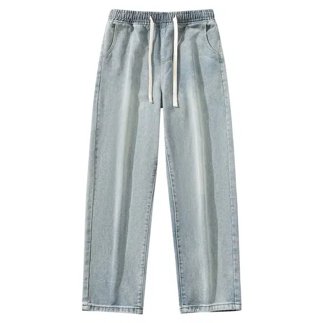 童先森 宽松直筒休闲舒适百搭简约设计日常通勤牛仔裤 男款